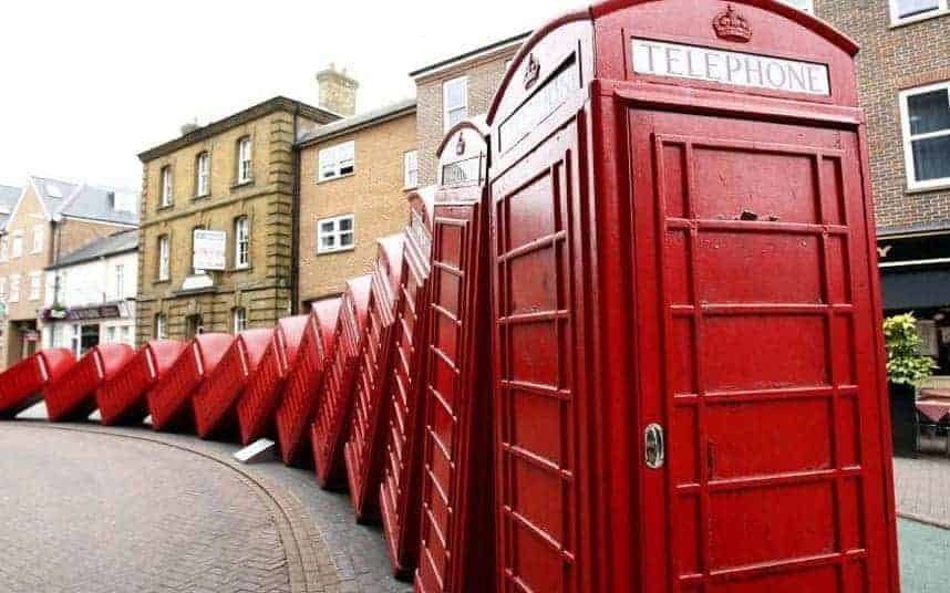 red phone booths in Richmond