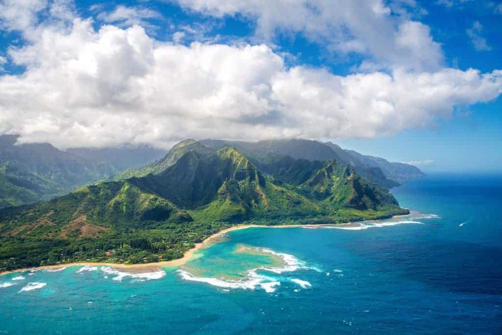 green cliffs of the napali coastline in kauai