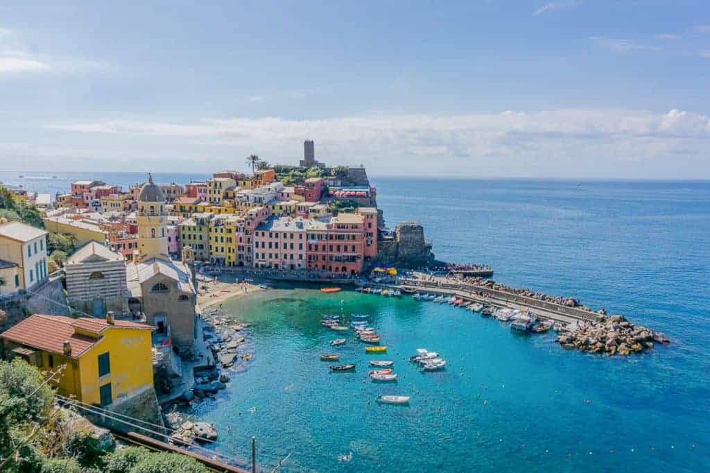 coastline of Cinque Terre Italy