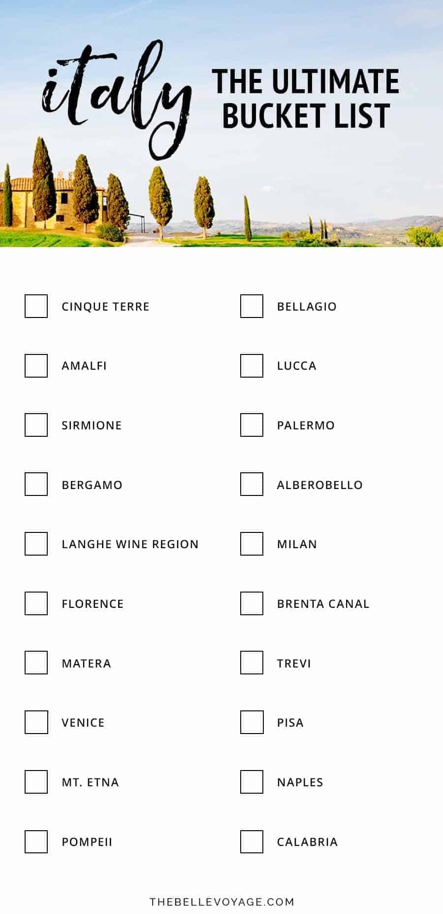 places to see in Italy before you die
