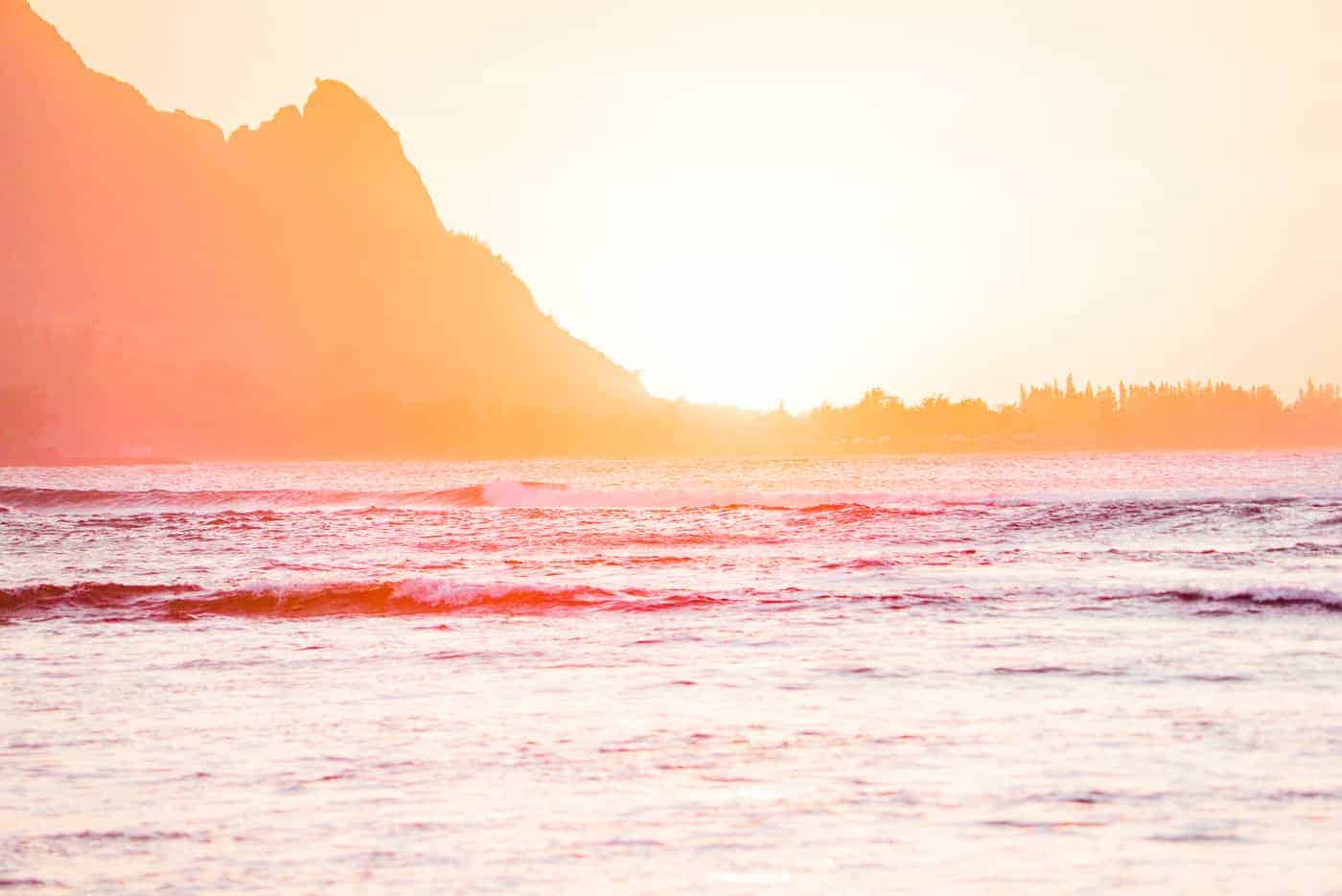 sunset in kauai