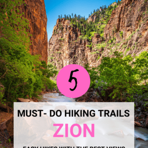 best hiking trails in Zion national park