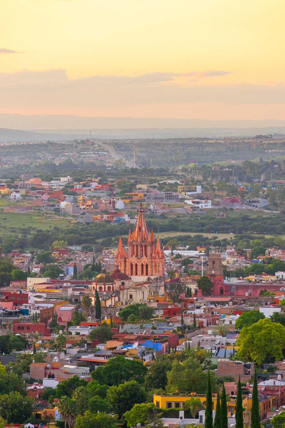 parroquia at sunset