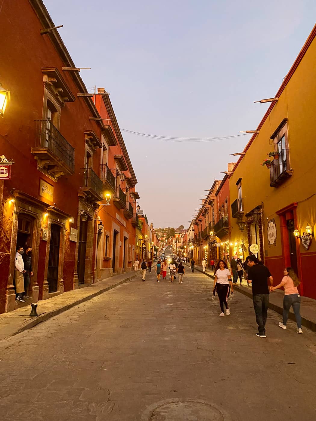 cobblestone street in San Miguel de allende