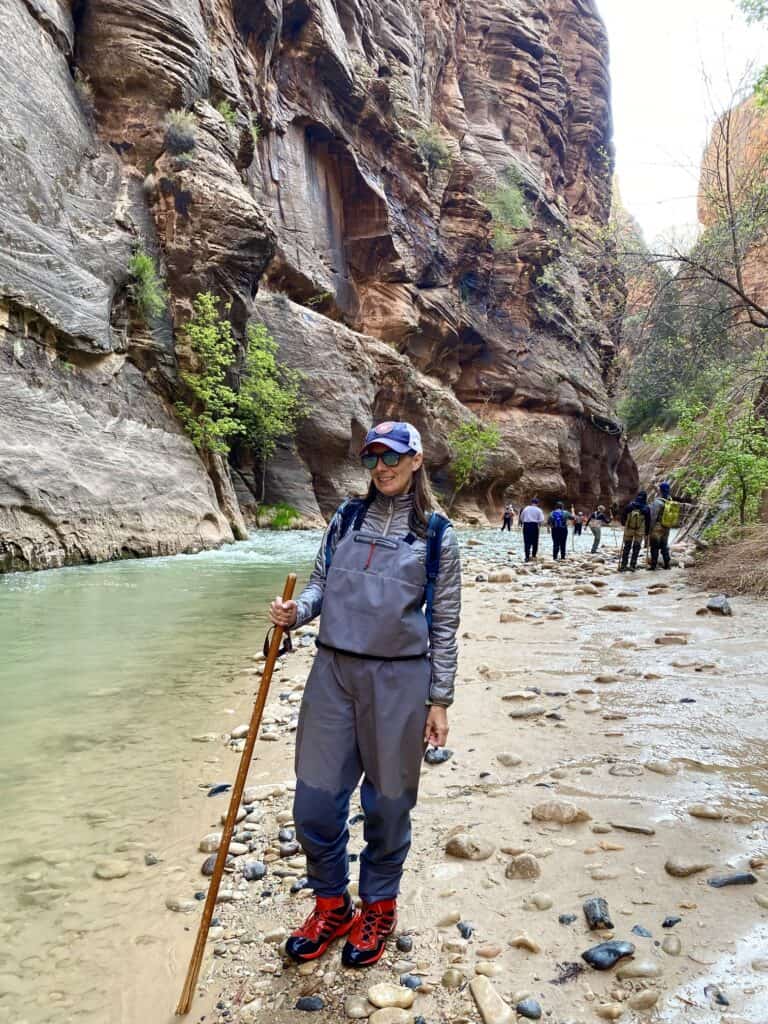 Zion narrows hiking equipment