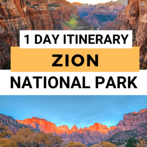 Zion national park 1 day itinerary