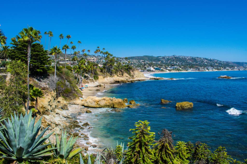 coastline of Laguna Beach california