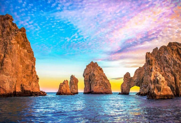 sunset at lands end in Cabo san lucas
