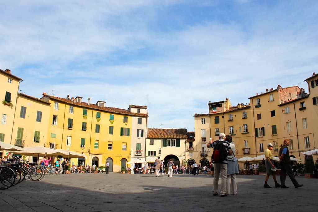 central piazza in lucca italy