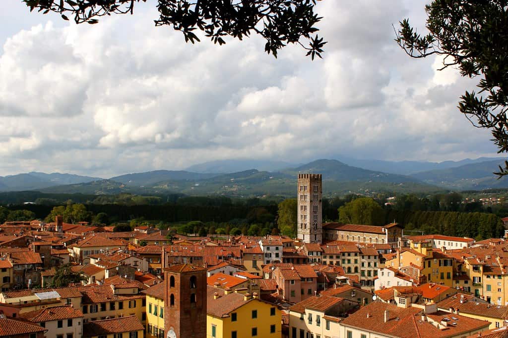 skyline of lucca Italy