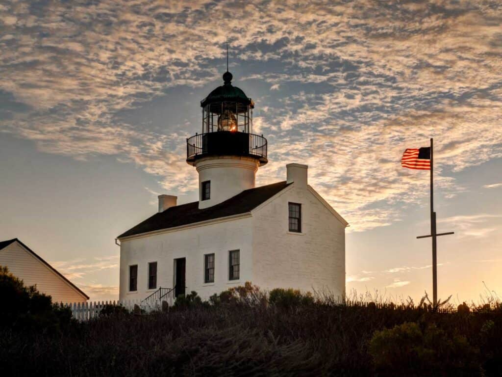 USA, California, San Diego, Old Point Loma Lighthouse at Cabrillo National Monument