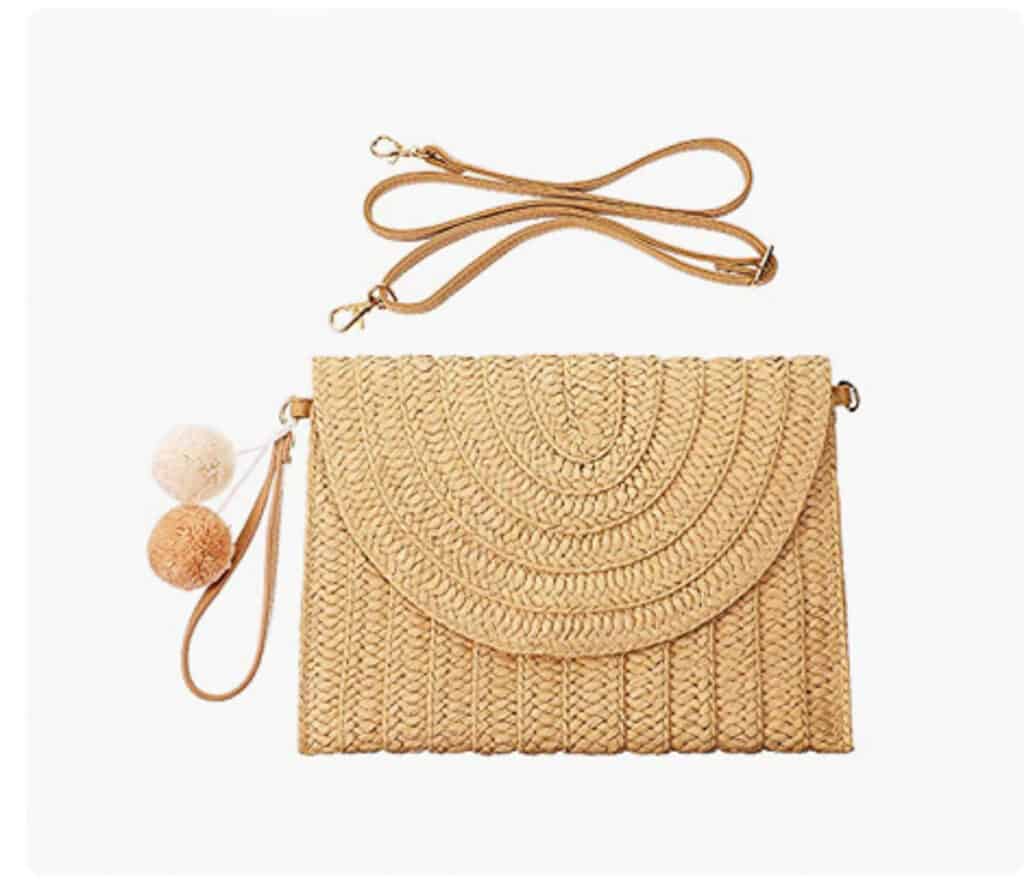 straw clutch bag