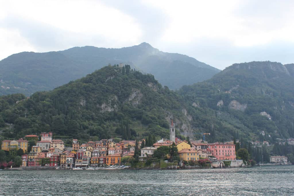 The shoreline of Lake Como at Varenna, Italy