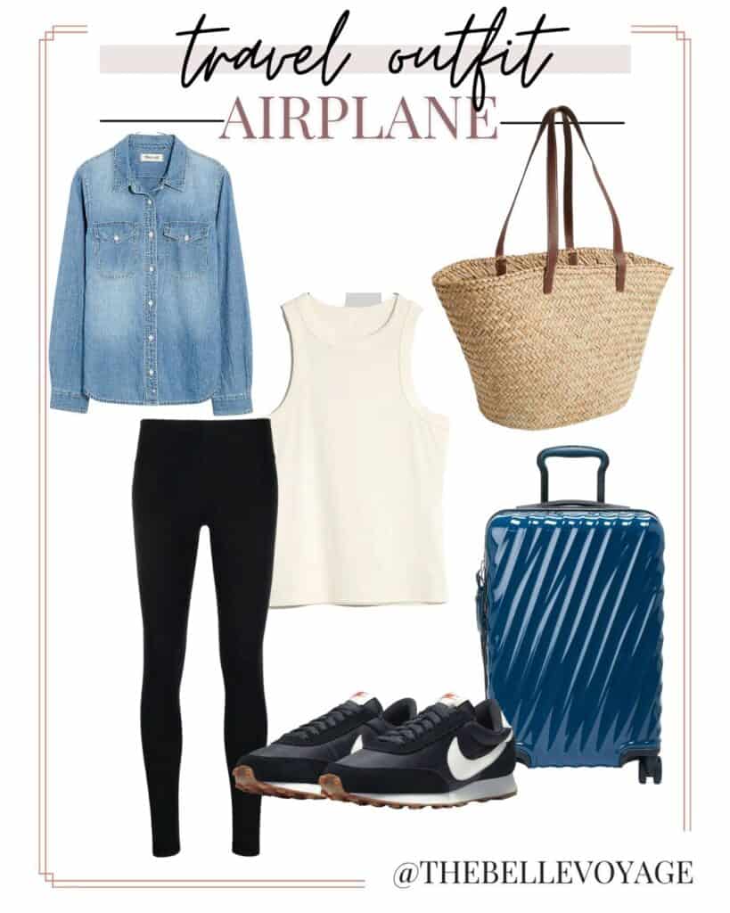 Travel Outfit Summer  Comfortable travel outfit, Stylish outfits, Chic  travel outfit