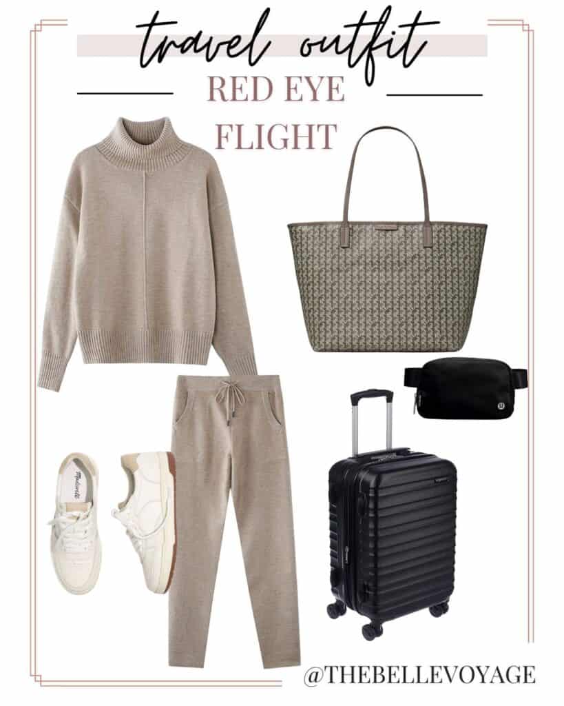 7 Stylish airplane outfits + inspo for comfy women's travel outfits - The  Travel Hack