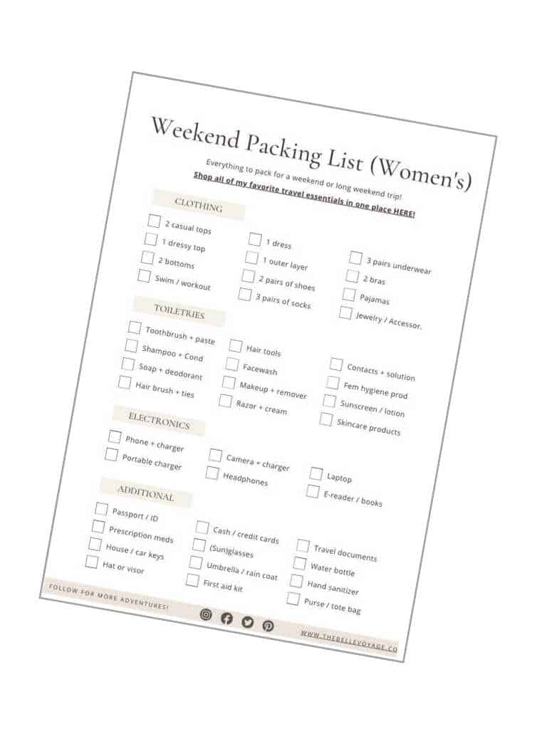 The Ultimate Weekend Trip Packing List: What to Pack for a Weekend Away